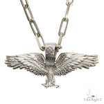 TraxNYC Mini Eagle Pendant Paperclip Chain Set .925 Silver 69999 - Image 4