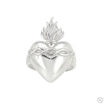 TraxNYC Sacred Flame Heart Ring .925 Silver 70510 - Image 1