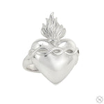 TraxNYC Sacred Flame Heart Ring .925 Silver 70510 - Image 2