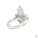 TraxNYC Sacred Flame Heart Ring .925 Silver 70510 - Image 3