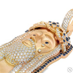 TraxNYC Sapphire and Diamond Crowned Jesus Pendant  -Medium 70176 - Image 2
