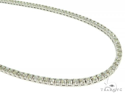 TraxNYC Signature 14K White Gold Diamond Tennis Chain 66006 - Image 1
