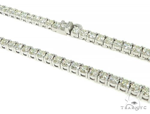TraxNYC Signature 14K White Gold Diamond Tennis Chain 66006 - Image 2