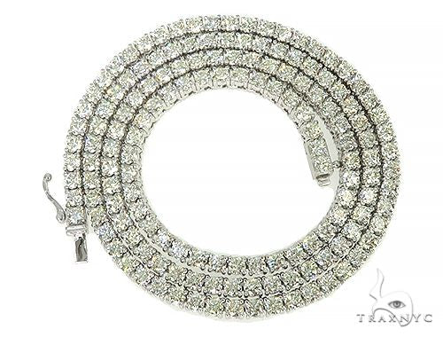 TraxNYC Signature 14K White Gold Diamond Tennis Chain 66006 - Image 4