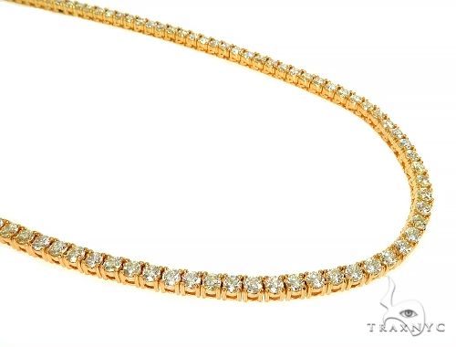 TraxNYC 14K Yellow Gold Diamond Tennis Chain 66007 - Image 1