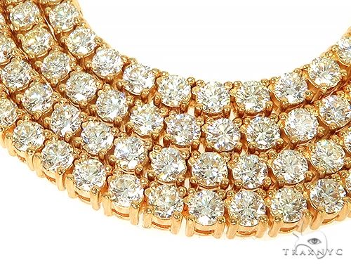 TraxNYC 14K Yellow Gold Diamond Tennis Chain 66007 - Image 3