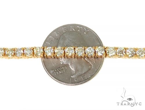 TraxNYC 14K Yellow Gold Diamond Tennis Chain 66007 - Image 6