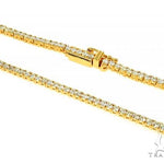 TraxNYC Signature 2 Pointers 14K Yellow Gold Diamond Tennis Chain 66009 - Image 2