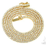 TraxNYC Signature 2 Pointers 14K Yellow Gold Diamond Tennis Chain 66009 - Image 4
