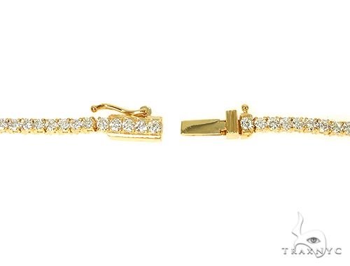 TraxNYC Signature 4 Pointers 14K Yellow Gold Diamond Tennis Chain 66010 - Image 6