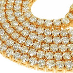 TraxNYC Signature 5 Pointers 14K Yellow Gold Diamond Tennis Chain 66008 - Image 3