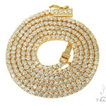 TraxNYC Signature 5 Pointers 14K Yellow Gold Diamond Tennis Chain 66008 - Image 4