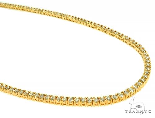 TraxNYC Signature 7 Pointers 14K Yellow Gold Diamond Tennis Chain 66005 - Image 1