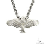 TraxNYC Silver Eagle Pendant Rope Chain Set 67200 - Image 3