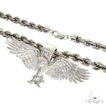 TraxNYC Silver Eagle Pendant Rope Chain Set 67200 - Image 4
