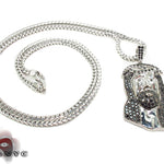 TraxNYC Silver Jesus Pendant Set 28026 - Image 1
