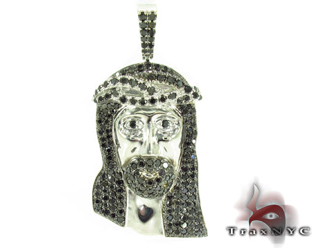 TraxNYC Silver Jesus Pendant Set 28026 - Image 2