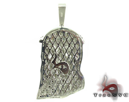 TraxNYC Silver Jesus Pendant Set 28026 - Image 5