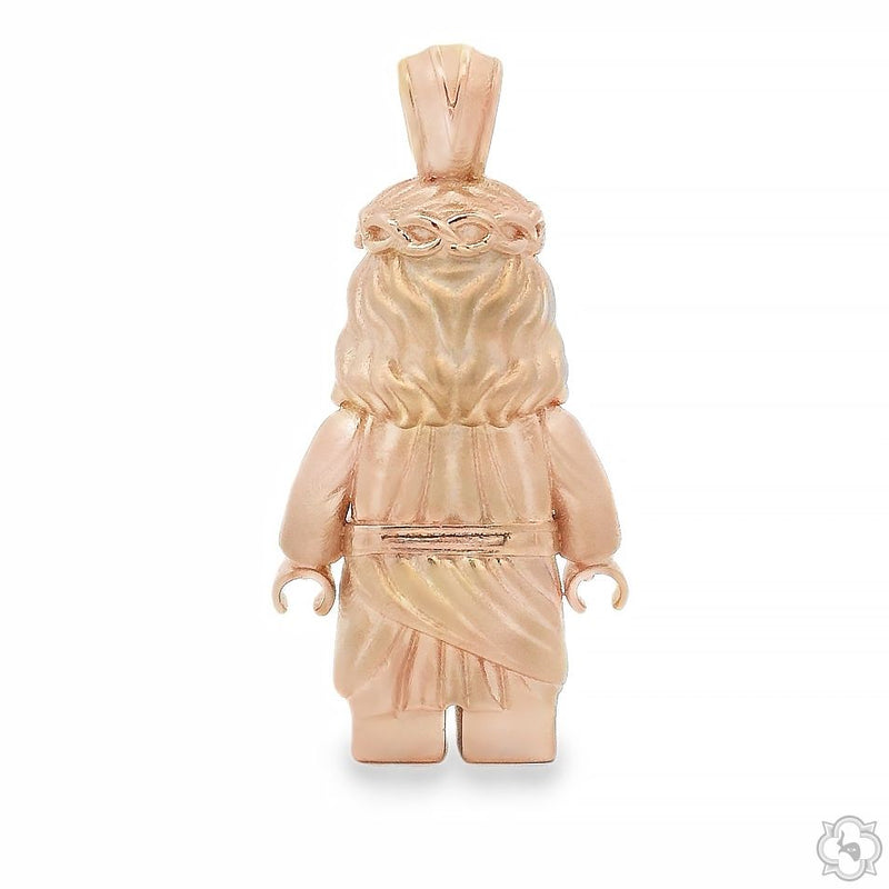 TraxNYC Solid Gold Block Jesus Pendant 70839 - Image 4