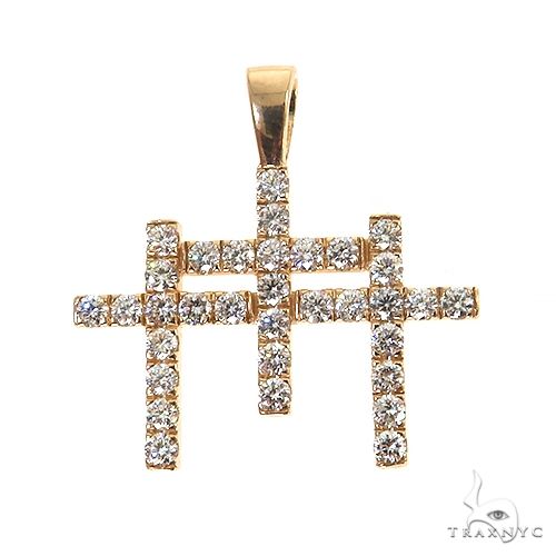 TraxNYC Triple Cross Diamond Pendant -Small 69017 - Image 1