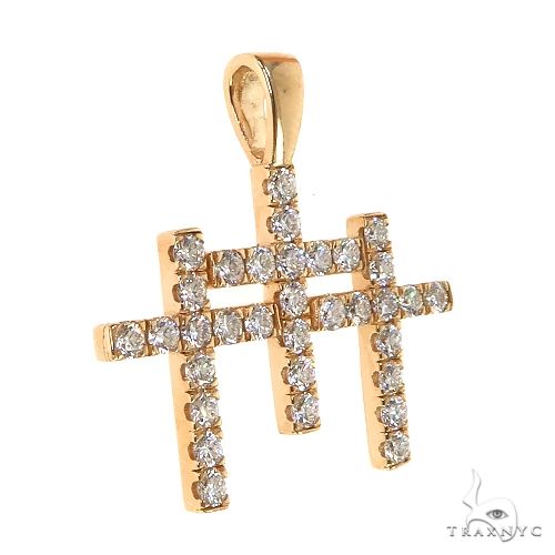 TraxNYC Triple Cross Diamond Pendant -Small 69017 - Image 2