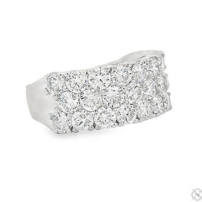 Triple Row Diamond Ring 70767 - Image 1