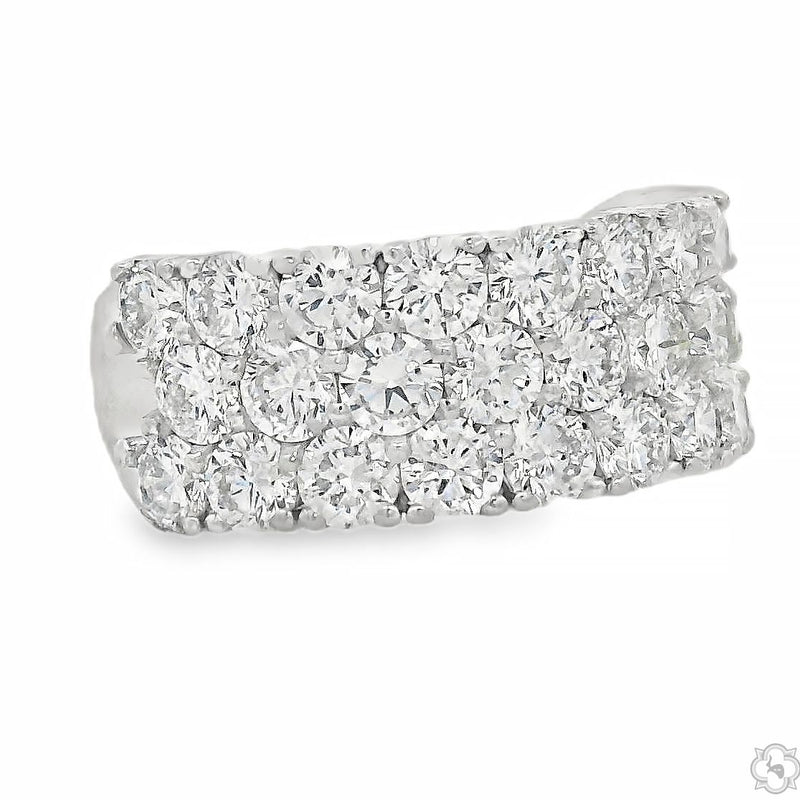 Triple Row Diamond Ring 70767 - Image 3