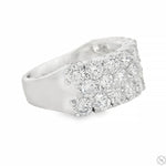 Triple Row Diamond Ring 70767 - Image 4