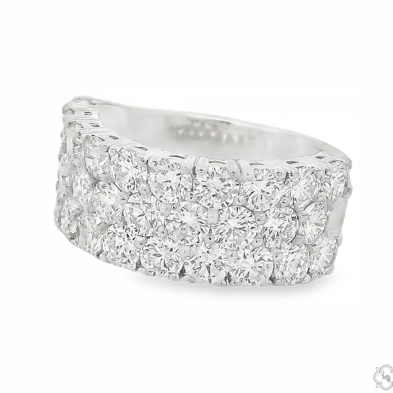 Triple Row Diamond Ring 70767 - Image 6