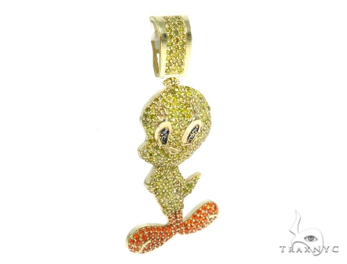 10k Yellow Gold Tweety Bird Pendant 45410 - Image 2