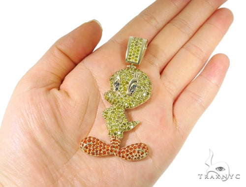 10k Yellow Gold Tweety Bird Pendant 45410 - Image 5
