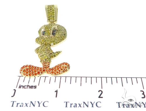10k Yellow Gold Tweety Bird Pendant 45410 - Image 7