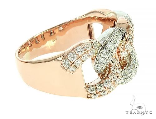 Two Tone Diamond Miami Cuban Link Ring 65823 - Image 4