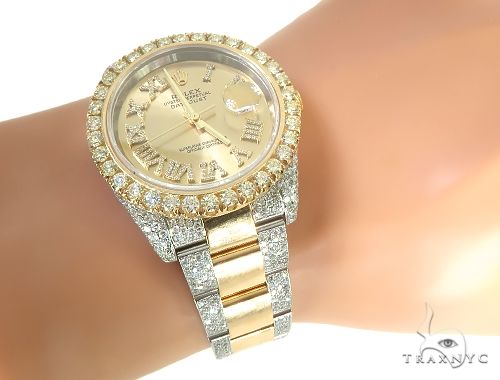 Two Tone Mens Diamond DateJust 41mm Rolex Watch 65813 - Image 11