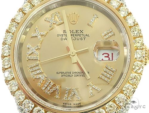 Two Tone Mens Diamond DateJust 41mm Rolex Watch 65813 - Image 3