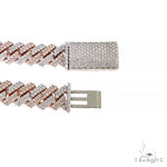 Two Tone Prong Set Diamond Cuban Chain 66852 - Image 5