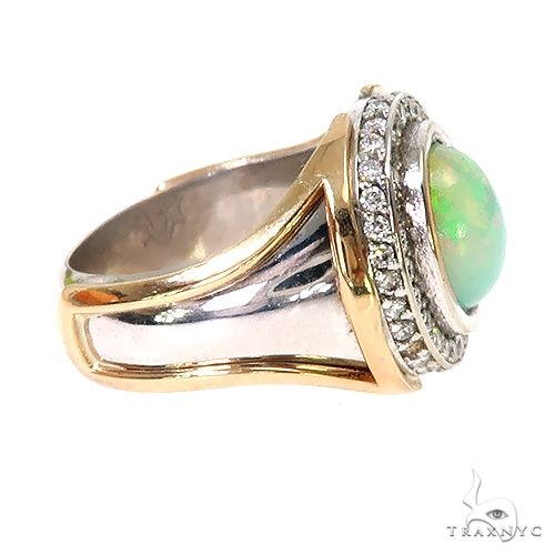 UnCut Gems TraxNYC Opal Diamond 2-Tone Gold Ring 67247 - Image 3