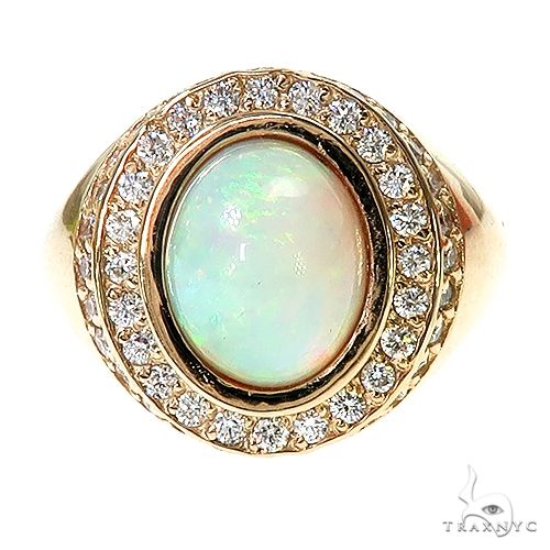 UnCut Gems TraxNYC Opal Diamond Ring 67246 - Image 2