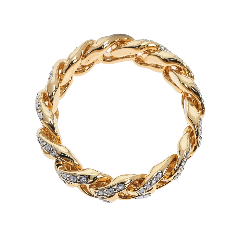 10k Yellow Gold Diamond Miami Cuban Ring 64682