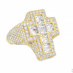 Upside Down Asscher Diamond Cross Ring 70829 - Image 2