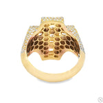 Upside Down Asscher Diamond Cross Ring 70829 - Image 4