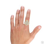 Upside Down Asscher Diamond Cross Ring 70829 - Image 5