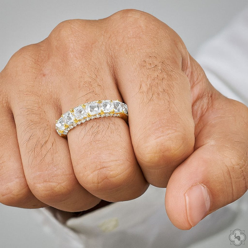 Upside Down Asscher Diamond Eternity Band 70826 - Image 6