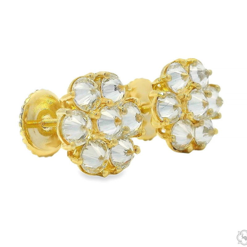 25PT Upside Down Diamond Flower Earrings 13 mm 70717 - Image 2