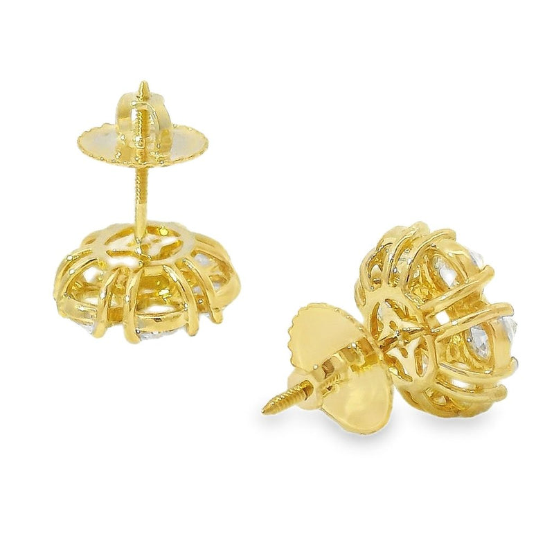 25PT Upside Down Diamond Flower Earrings 13 mm 70717 - Image 4