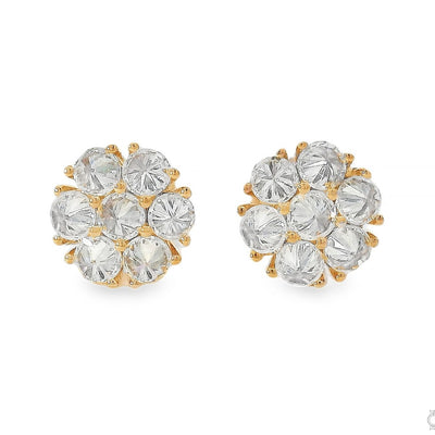 10PT Upside Down Diamond Flower Earrings 9 mm 70715 - Image 1