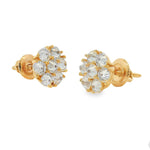 10PT Upside Down Diamond Flower Earrings 9 mm 70715 - Image 3