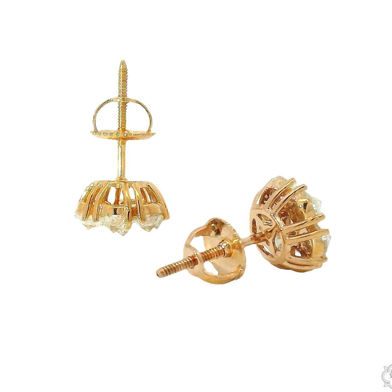 10PT Upside Down Diamond Flower Earrings 9 mm 70715 - Image 4