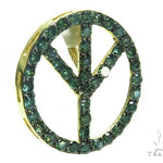 Upside Down Peace Diamond Pendant 40932 - Image 2