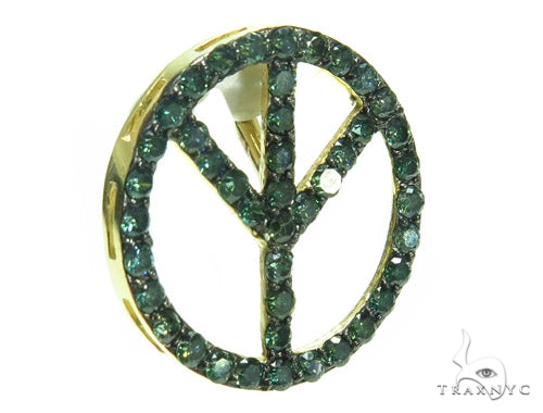 Upside Down Peace Diamond Pendant 40932 - Image 2